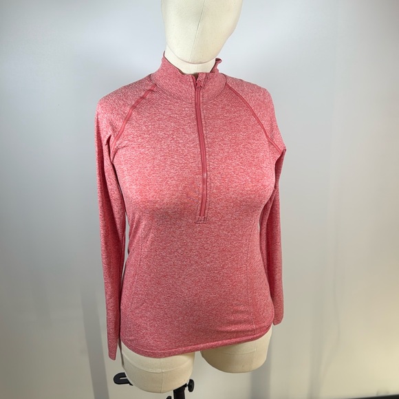 Calia Seamless LS Quarter Zip in Guava Pink size large - Picture 2 of 7